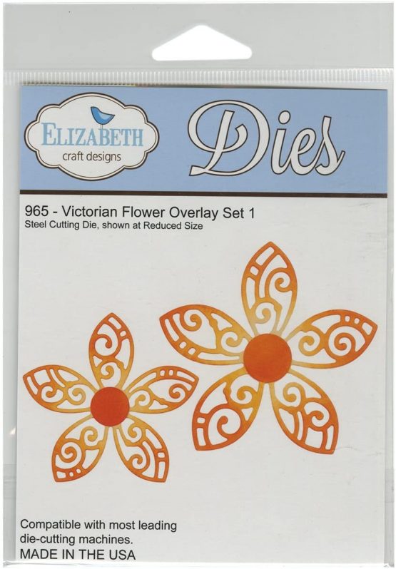 Elizabeth Craft Designs Elizabeth Craft Metal Die-Victorian Flower Overlay Set 1, Grey, Various