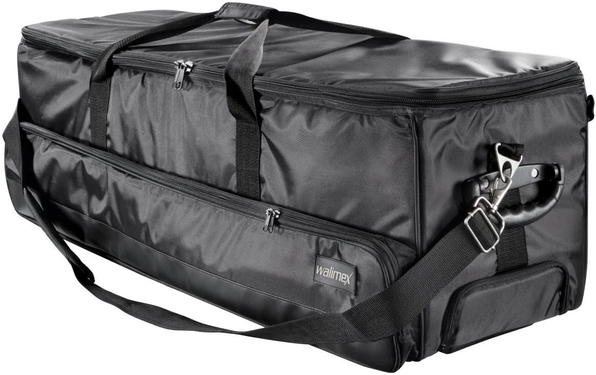 Walimex 15122 Studio Trolley XL (incl. extendable trolley handle, padded shoulder strap, variable interior division), black