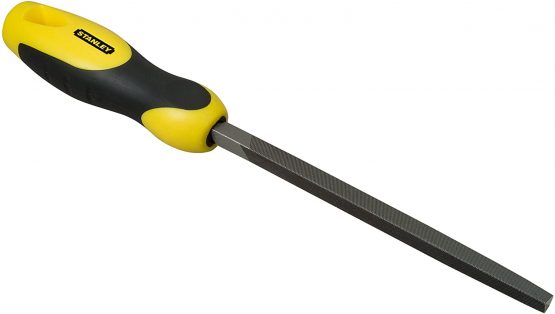 Stanley 0-22-461 Lima Triangular entrefina 150 mm, Black/Yellow