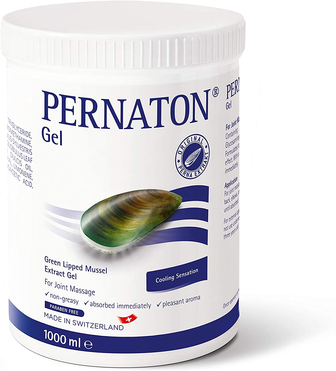 Pernaton Green Lipped Mussel Gel for Joint Massage, 1000ml