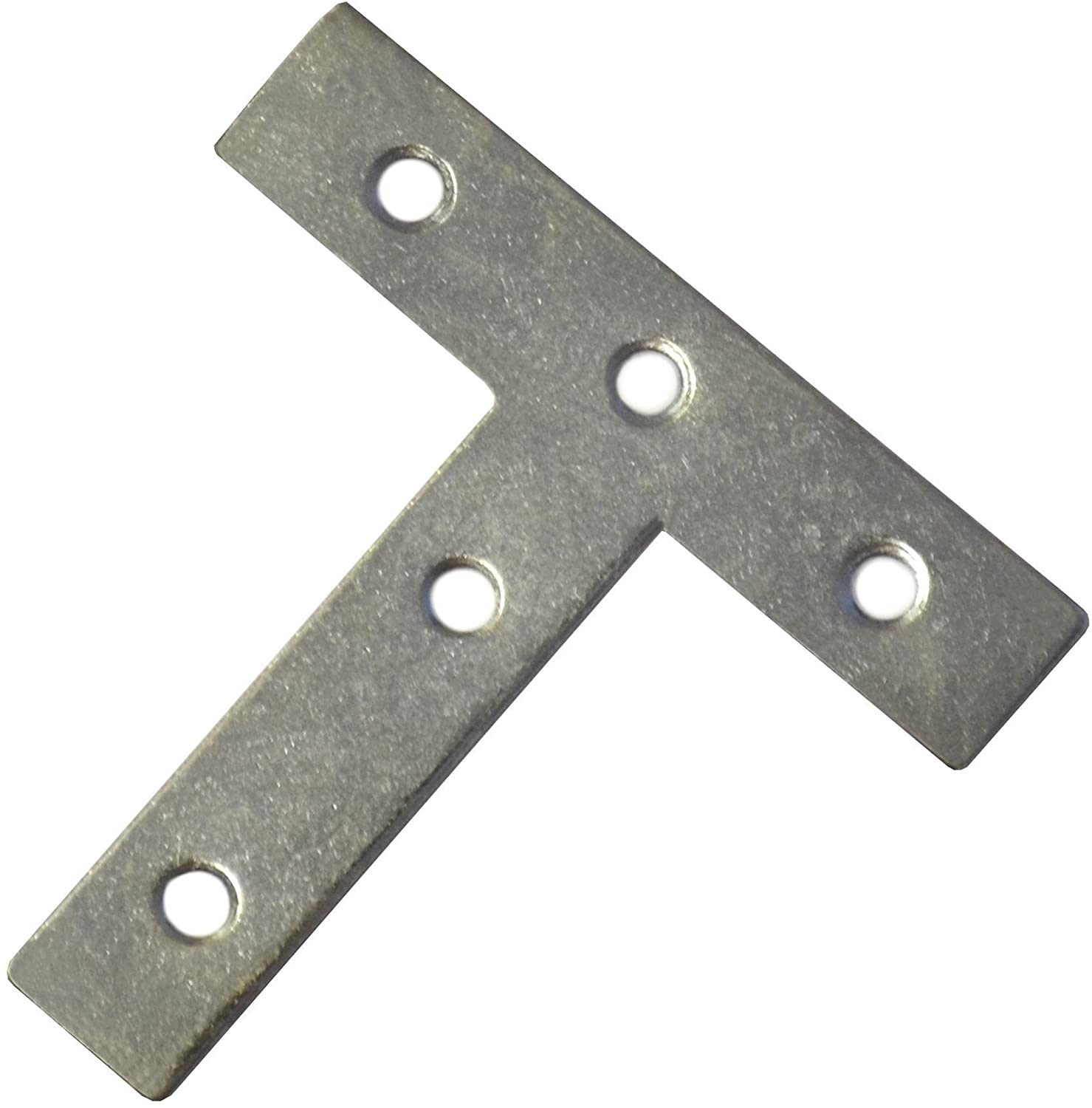 Tee Plates, 75mm, Zinc Plated Pack of 2, Multi-colour