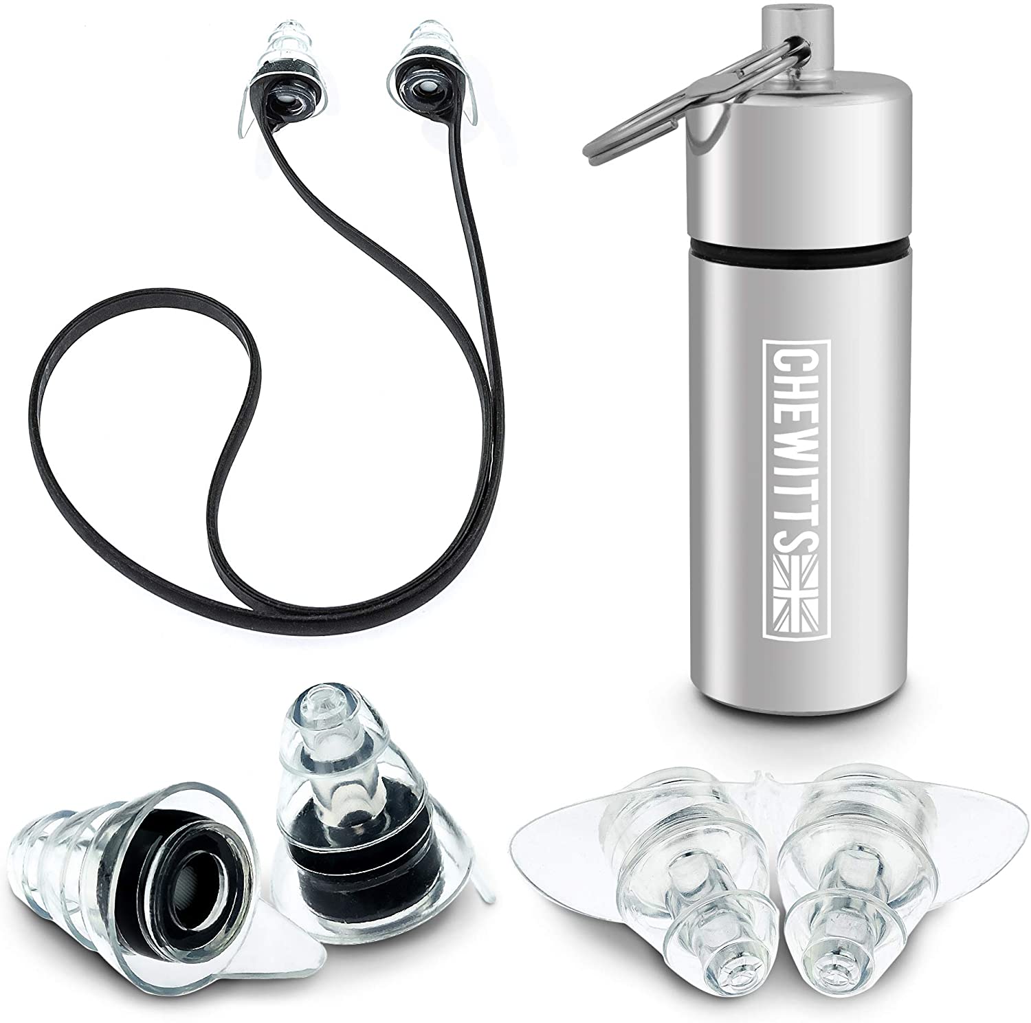 Ear Plugs For Concerts, 2 works Noise Cancelling Reduction Earplugs, High Fidelity Reusable Silicone Earplugs