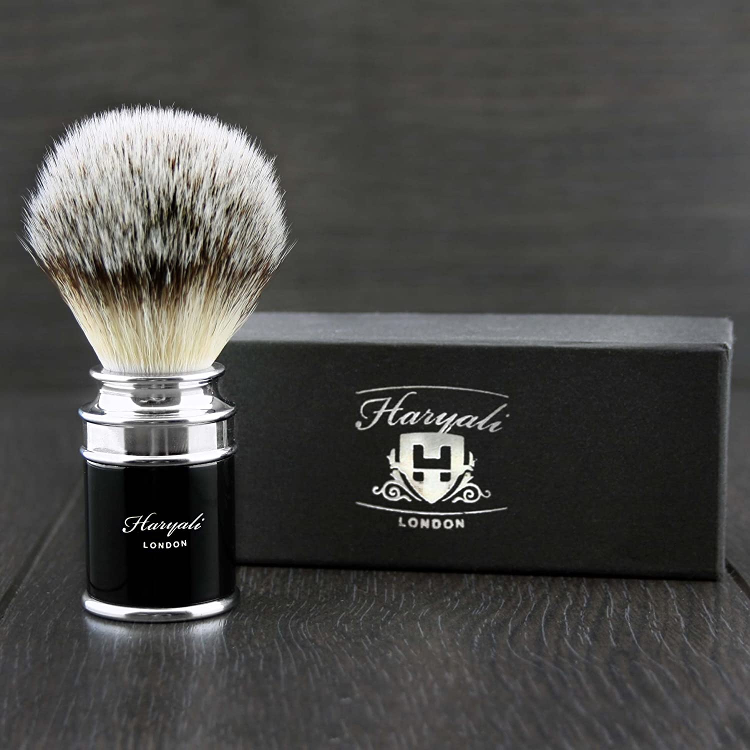 Haryali London, Mens Shaving Brush, Synthetic Silvertip Hair Shaving Brush for Men Wet Shaving Cream Brush