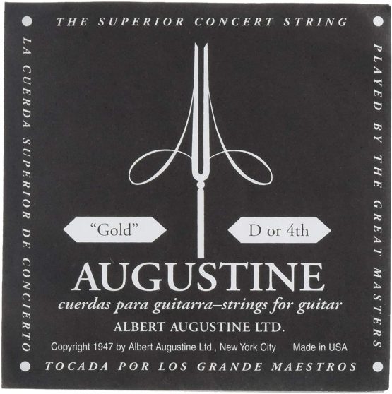 Augustine 650414 Classic Gold D4 Single D 4th Classical Guitar String