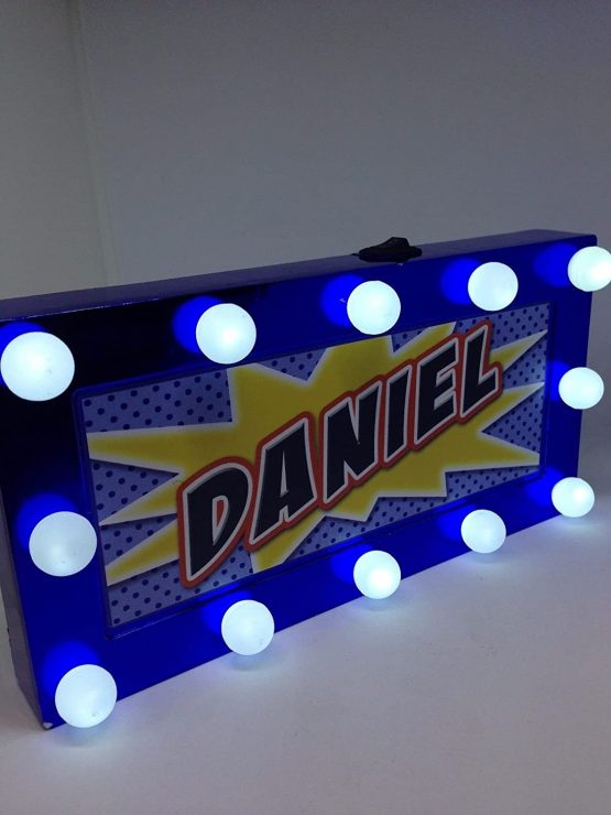 Evan Childrens LED Personalised Name in Lights Room Sign - Image 2