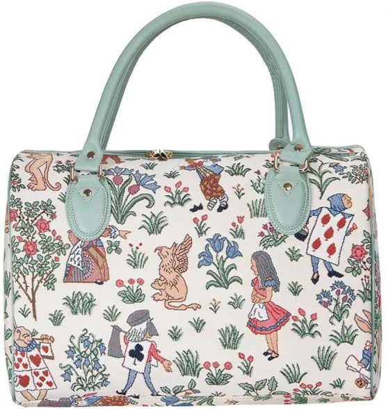 Signare Tapestry Duffle Bag Overnight Bags Weekend Bag for Women with Garden Flower and Creatures (Alice in Wonderland, TRAV-Alice) - Image 4