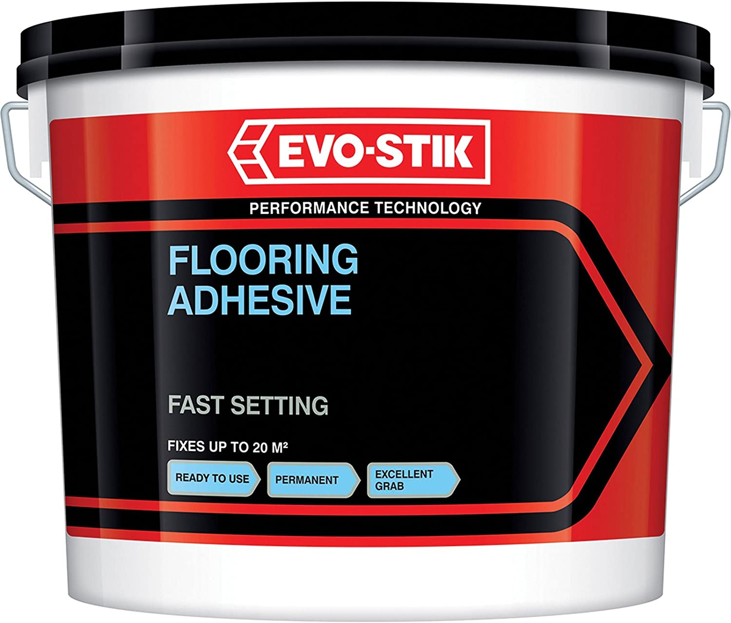 EVO-STIK Flooring Adhesive 2.5L, High Strength, Water Based, Rubber/Resin Glue for PVC, Cork, Linoleum, Carpet & More