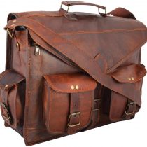 Handmadecraft ABB 18 Inch Vintage Handmade Leather Messenger Bag for Laptop Briefcase Satchel Bag