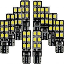 CCAUTOVIE Led Interior Car Lights Bulbs 501 W5W Side Light Bulbs T10 Canbus Led bulb White 6000k, 10 Pack