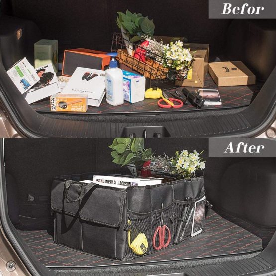 MGDAM Car Boot Organiser Bags Trunk Organiser Vehicle Storage Box Foldable Car Storage Bags Travel Storage Bag for Tidy Auto Organization & car boot storage box - Image 2