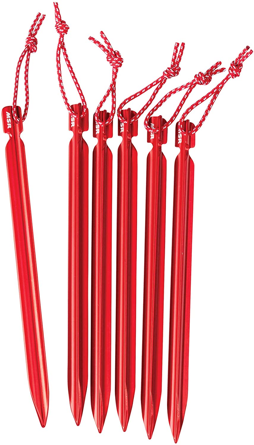 MSR 05807 Mini-GroundHog Stake Kit - Red, Regular - 7.5-Inch
