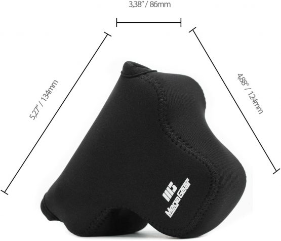 MegaGear MG1017 Olympus PEN E-PL9, E-PL8 Ultra Light Neoprene Camera Case - Black - Image 2