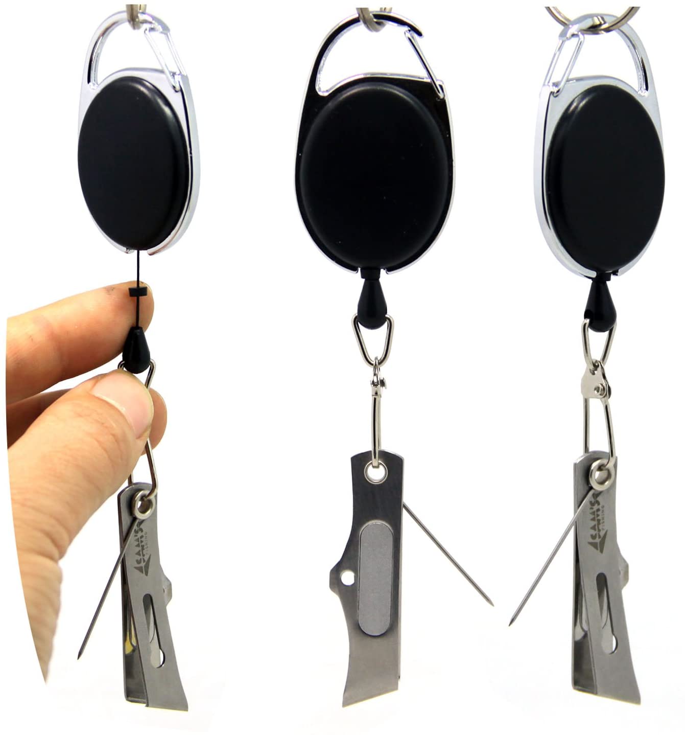 SAMSFX Jig Eye Cleaner, Line Clipper and Hook Sharpener Kit Fly Fishing