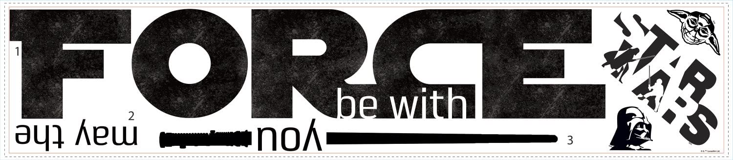 RoomMates 27 x 12.7 x 2.5 cm May the Force Be With You Repositionable Star Wars Episode VII Wall Stickers - Image 3