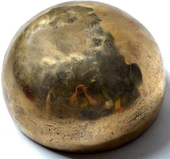 BUDDHAFIGUREN/Billy Held Singing Bowl Hand-Made, Metal, Gold, 200-300g - Image 3