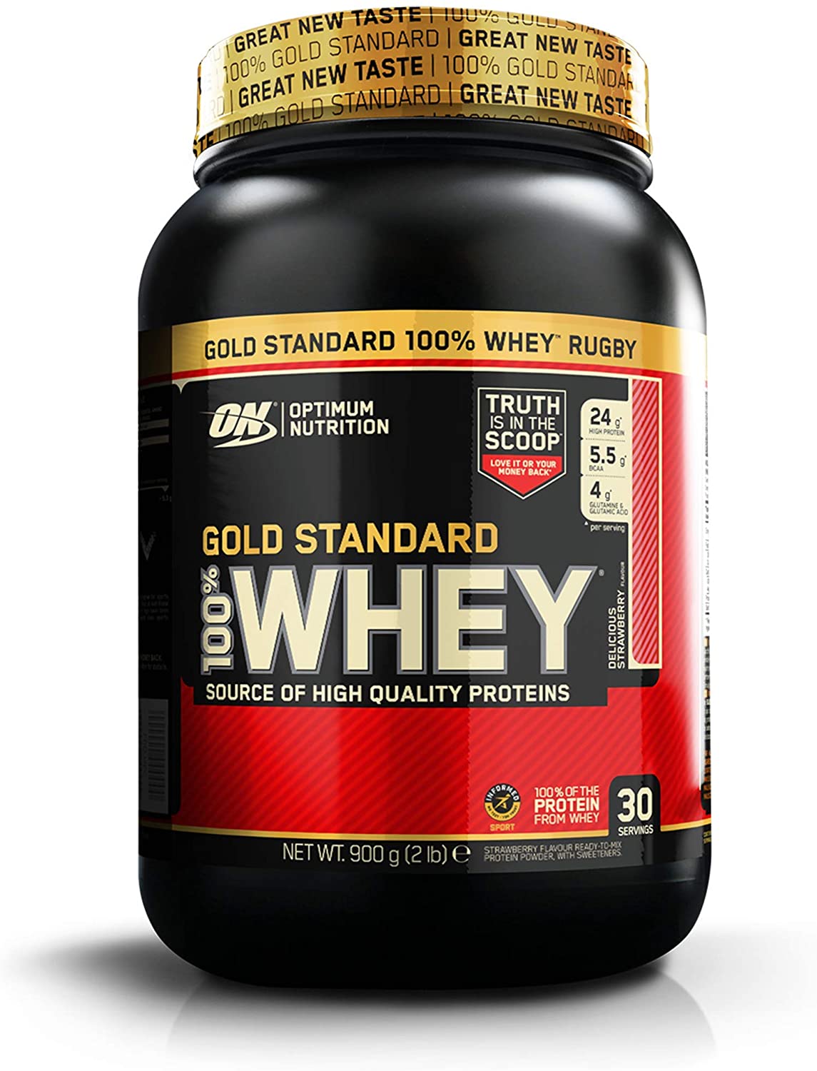 Optimum Nutrition Gold Standard 100% Whey Muscle Building and Recovery Protein Powder With Naturally Occurring Glutamine and BCAA Amino Acids