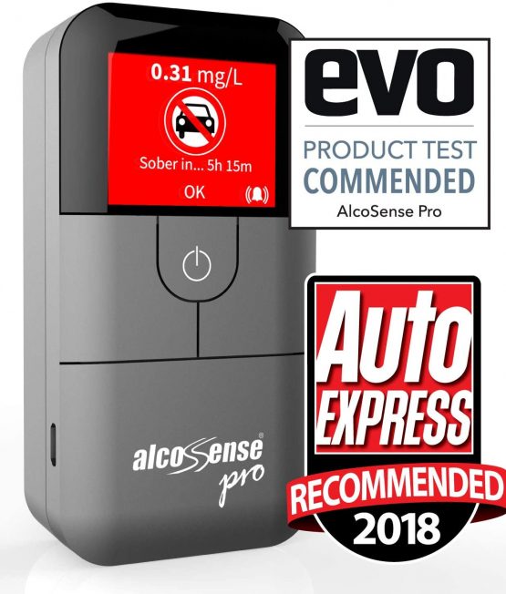AlcoSense Pro Fuel Cell Breathalyser/Breathalyzer & Alcohol Tester - Sunday Times - Rating: 5 Stars"Impressively Accurate" & Auto Express 2018 Recommended