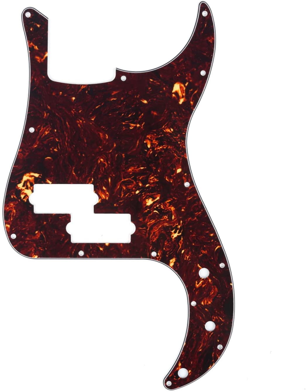 Musiclily 13 Hole P Bass Pickguard for Fender American/Mexican Standard Precision Bass,4Ply Tortoise Shell