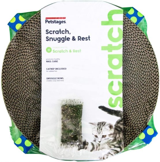 Petstages Scratch, Snuggle & Rest Corrugated Cat Scratcher With Catnip - Image 2