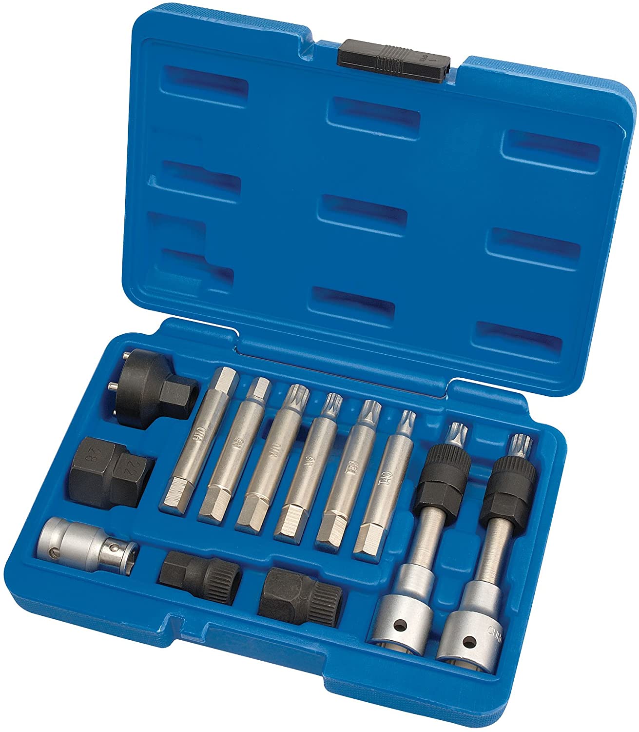 Draper 31913 Expert Alternator Pulley Tool Kit, 13 Pieces, Set of 13, Set of 13
