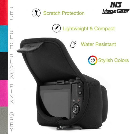 MegaGear MG1017 Olympus PEN E-PL9, E-PL8 Ultra Light Neoprene Camera Case - Black - Image 3