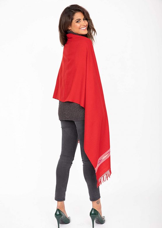 likemary Pashmina Shawl Blanket Scarf - Travel Blanket Shawl - Pashmina Scarfs for Women - Winter Shawl - Ethical Gifts for Women - Merino Wool Scarf - Takhi - Image 4