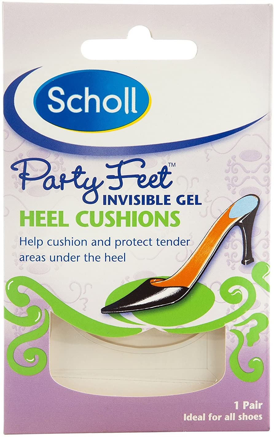Scholl Party Feet Gel Heel Cushions with GelActiv Technology for Pressure Protection and Heel Comfort