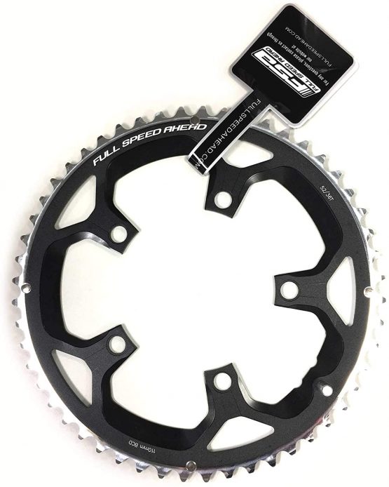 FSA Unisex's Pro Road N10/11 110BCD Chainring-Black, 110 x 52t