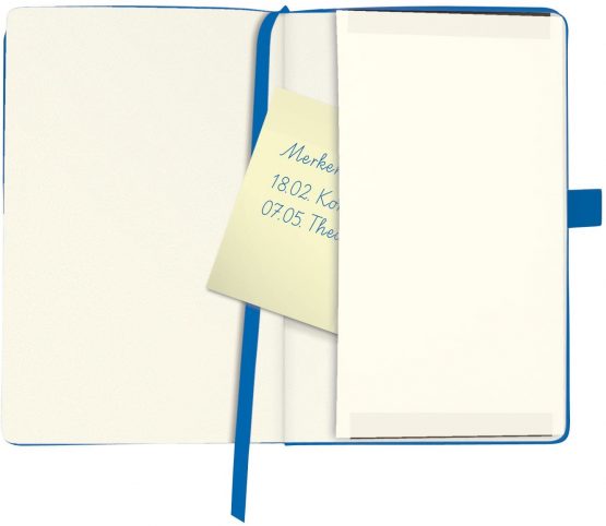 Herlitz A6 Squared My Book Classic Hardcover Notebook with Book Ribbon and Pen Loop - Blue - Image 4