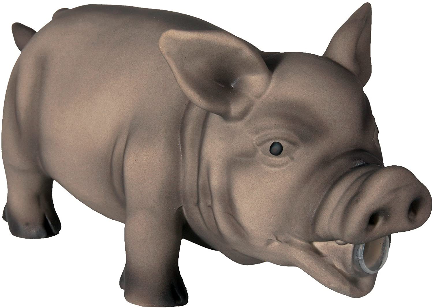 Trixie Pig Original Animal Sound, 23 cm, Latex, Pink or Black - Image 2