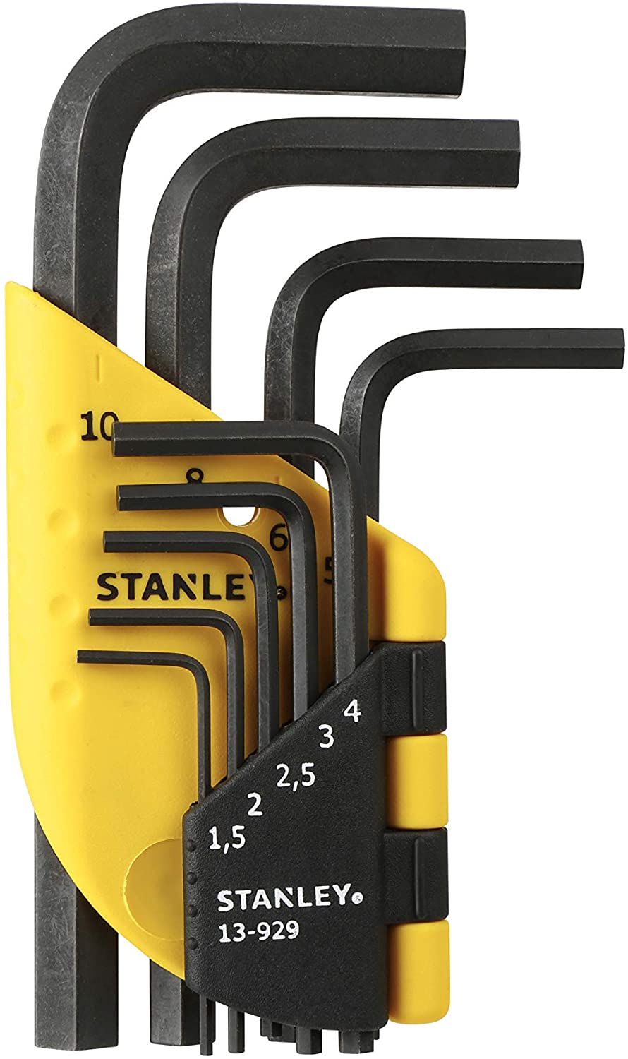 STANLEY 1-13-929 Short Folding Key, Silver, Set of 9 Piece, Kurz