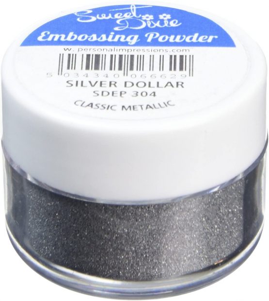 Sweet Dixie SDEP 304 Embossing Powder Silver Dollar-Classic Metallic, Synthetic Material, 4 x 4 x 3 cm