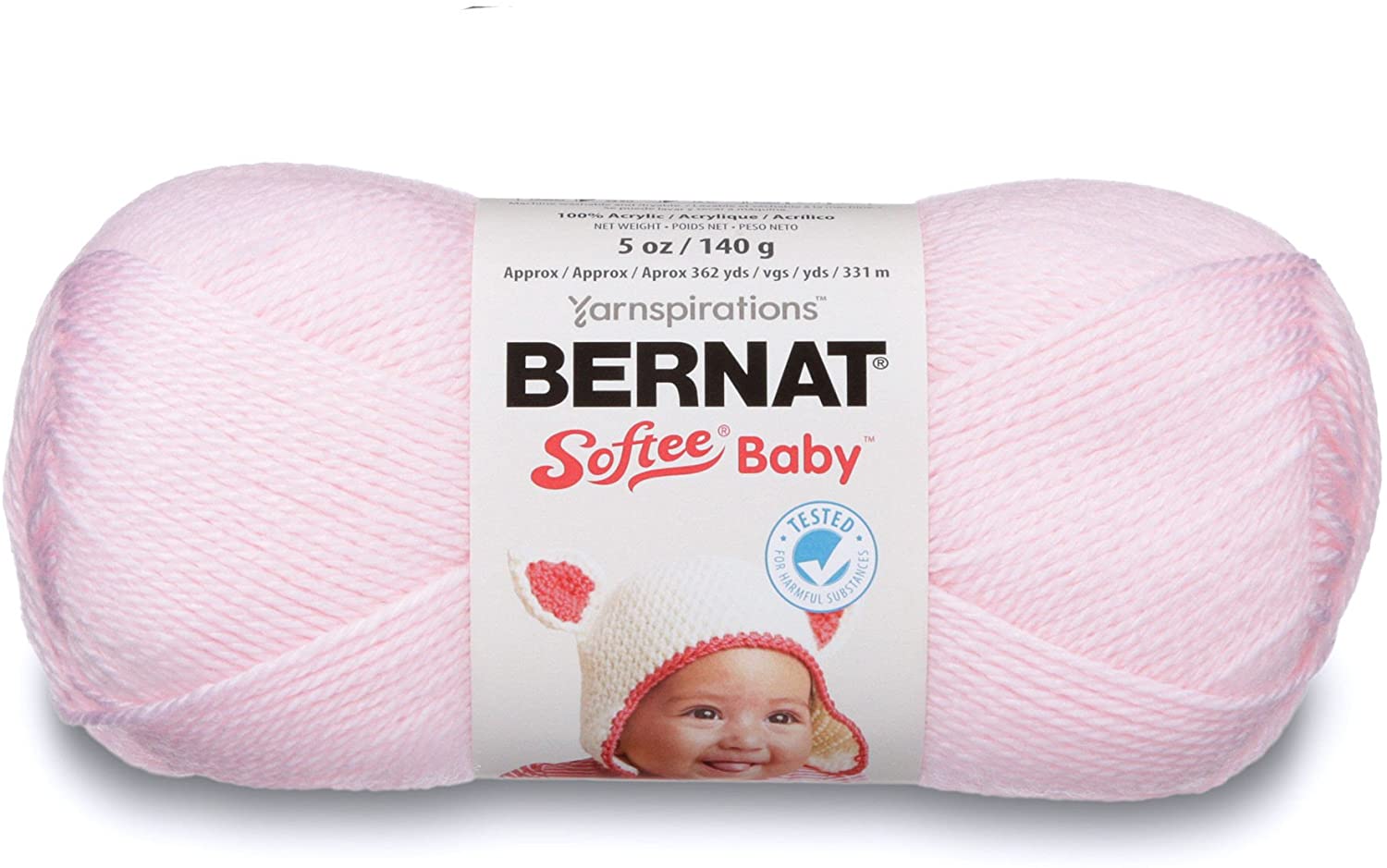 Spinrite Softee Baby Yarn - Solids-Pink, Other, Multicoloured, 11.16 x 21.98 x 12.94 cm