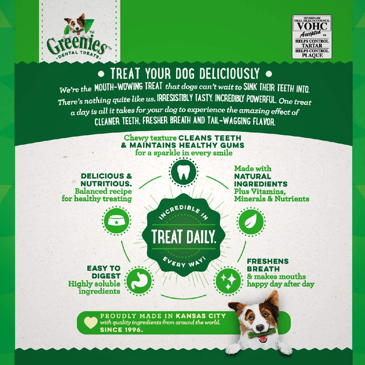 Greenies Dental Chews TEENIE Treats for Dogs - TREAT-PAK Package 12 oz. 43 Treats - Image 3