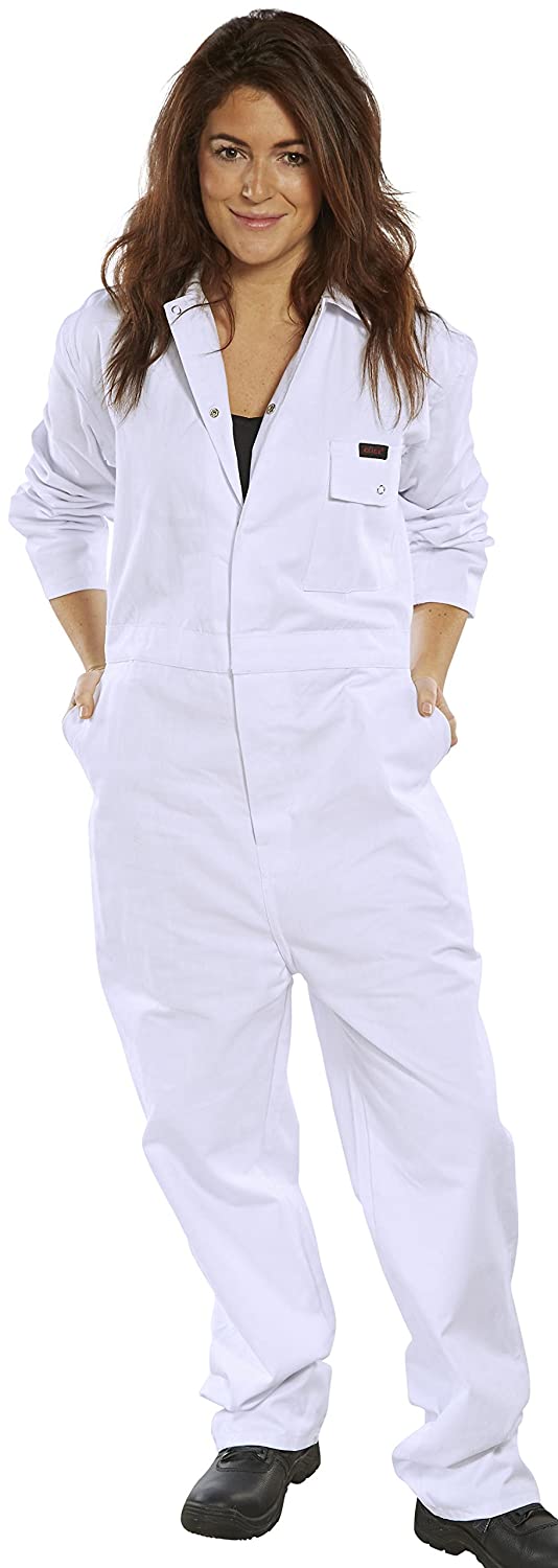 Beeswift CDBSW50 CLICK COTTON DRILL BOILERSUIT WHITE 50 - Image 3
