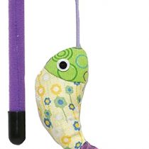 Rosewood Patchwork Fish Teaser Cat Toy