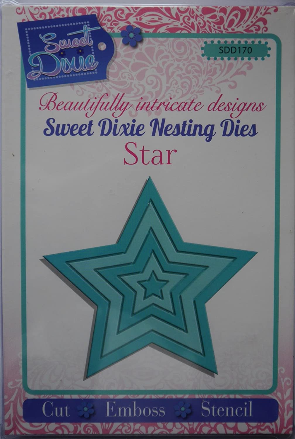 Sweet Dixie SDD170 Nesting Star Die, Grey, 23.3 x 14.7 x 1 cm