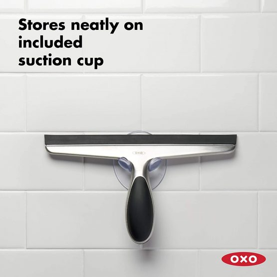 OXO 1060619 Good Grips Stainless Steel Squeegee, White/Black, 10 x 1.5 x 6 inches - Image 3