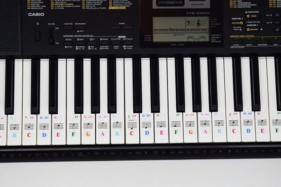 Piano Sticker For 61 Key Keyboards White Keys -Transparent and Removable - Image 4