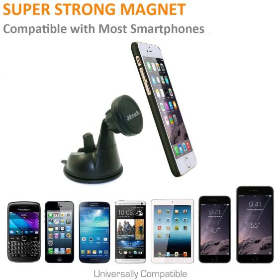 JEBSENS Car Phone Holder CM03 New Magnetic Cradle-less Car Mount Phone Holder Windshield Dashboard Mount, Compatible With All Smartphones - Super Strong Magnetic Grip … - Image 3