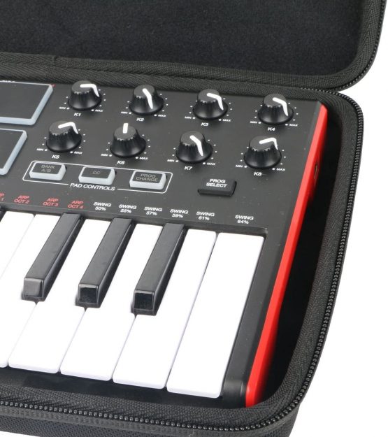 Khanka Hard Travel Case for Akai Professional MPK Mini MK3/MKII MK2/Play 25 Key USB MIDI Controller 25-Note Piano Style Keyboard.(Case only) - Image 4