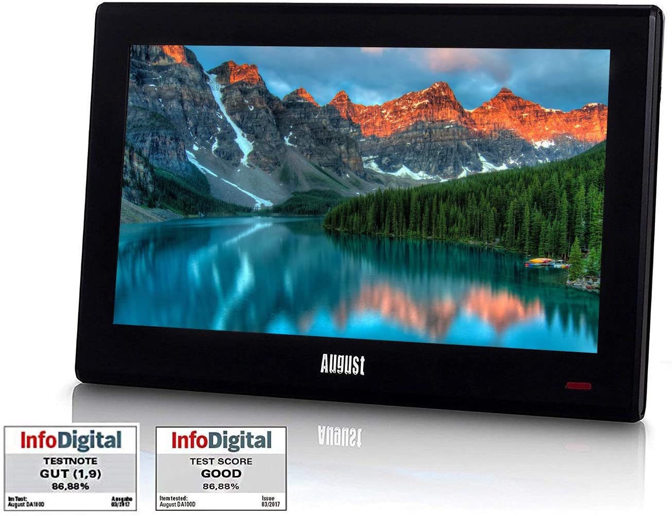August DA100D 10 Inch Portable TV with Freeview HD, Built-in Recorder, HDMI & USB, DVB-T2 Digital Tuner, for Caravan Camping, Home - Image 4