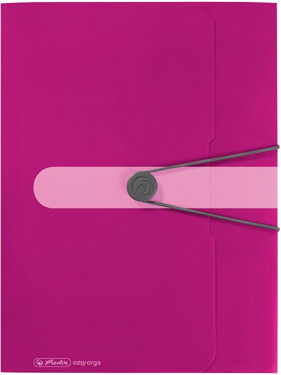 Herlitz Easy Orga To Go A4 PP Wallet Folder - Opaque Berry (Pack of 3)