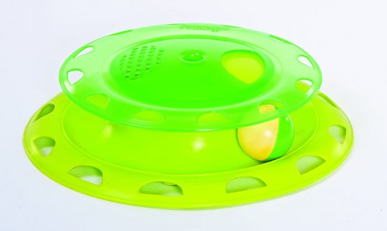 Petstages Catnip Chase Track Green Interactive Cat Toy
