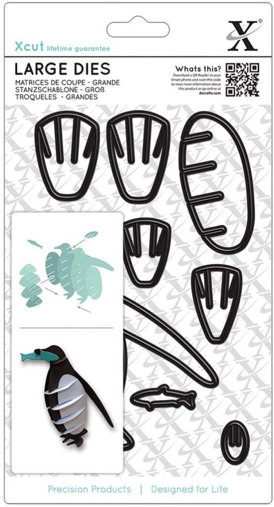 Docrafts 8-Piece 3D Penguin Carbonised Steel Large Dies