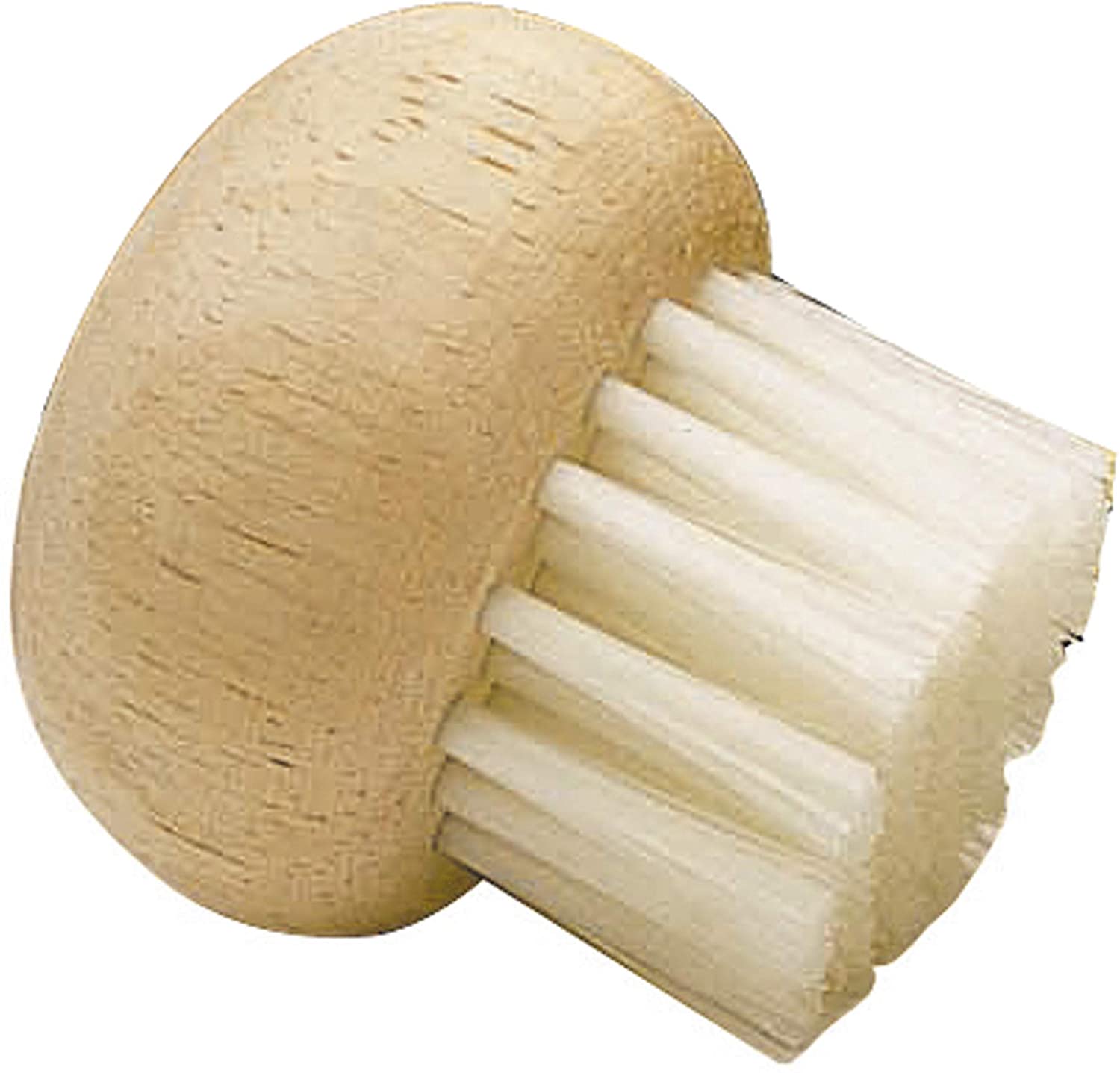 KitchenCraft Wooden Mushroom Brush, Rubber Wood/Nylon, 5.5 cm, Brown/White, 4.3 x 4.3 x 4.8cm