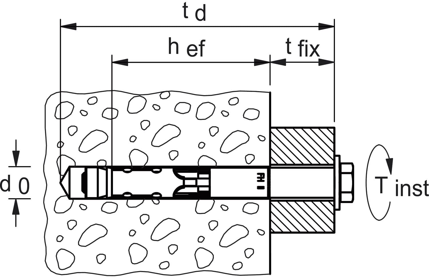fischer High Performance Anchor FH II 12/10 S with Hexagonal Head, 50 Pieces, 44884, Zinc, 12/ 10 mm - Image 3