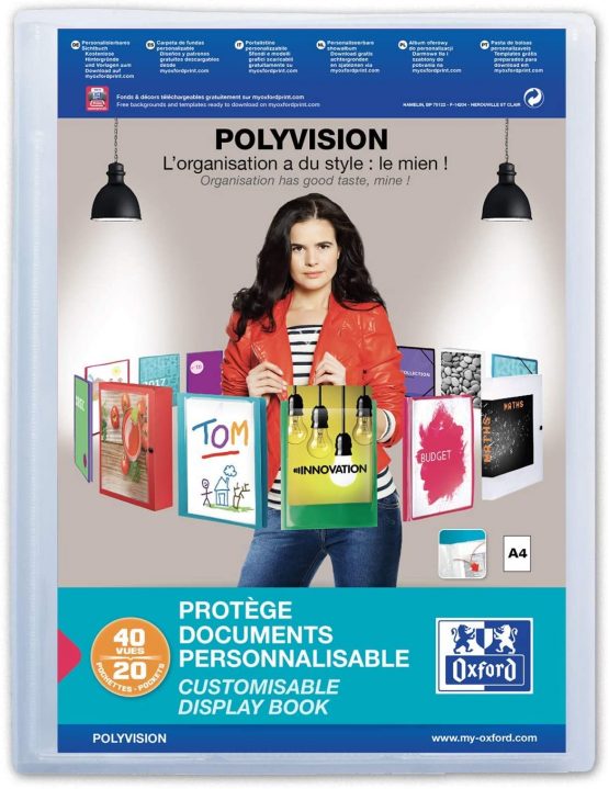 Elba Polyvision 20 Pocket A4 Display Book - Clear