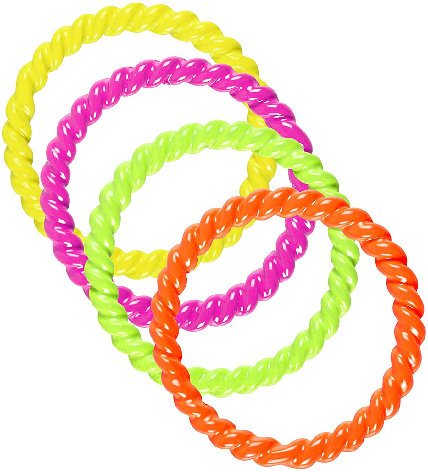 Widmann 03528 ? Set of 4 rings ? One size ? Neon, Multi-coloured