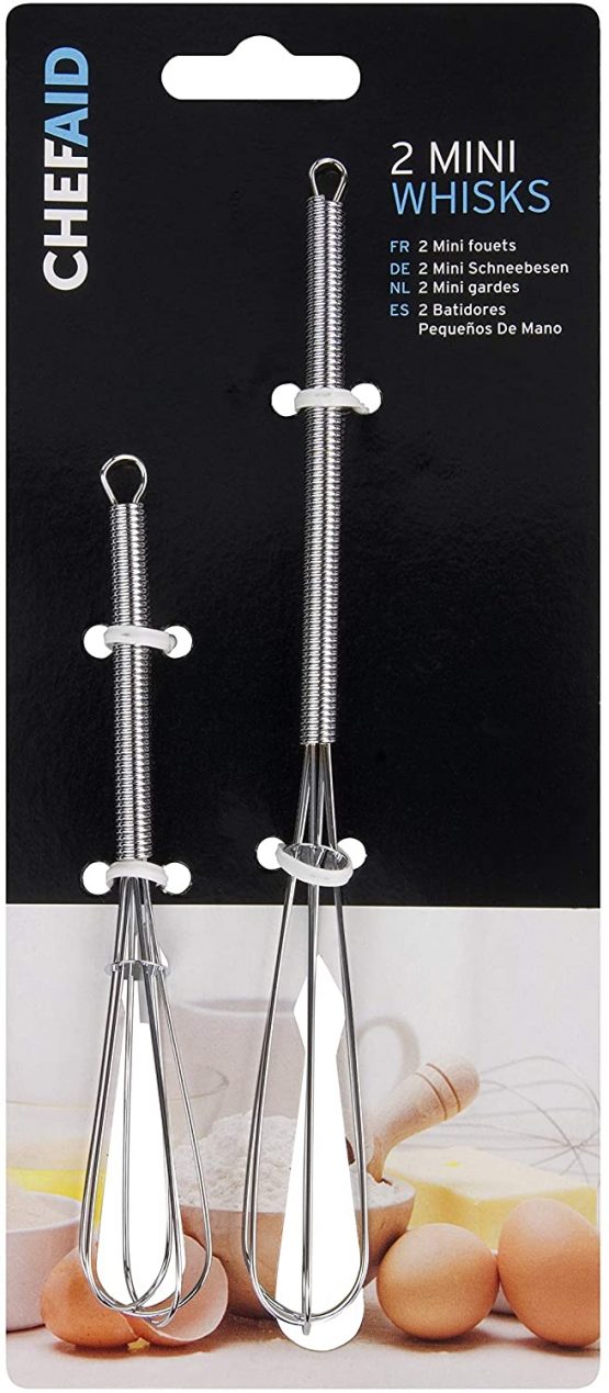 Chef Aid 2 Stainless Steel Mini Whisks